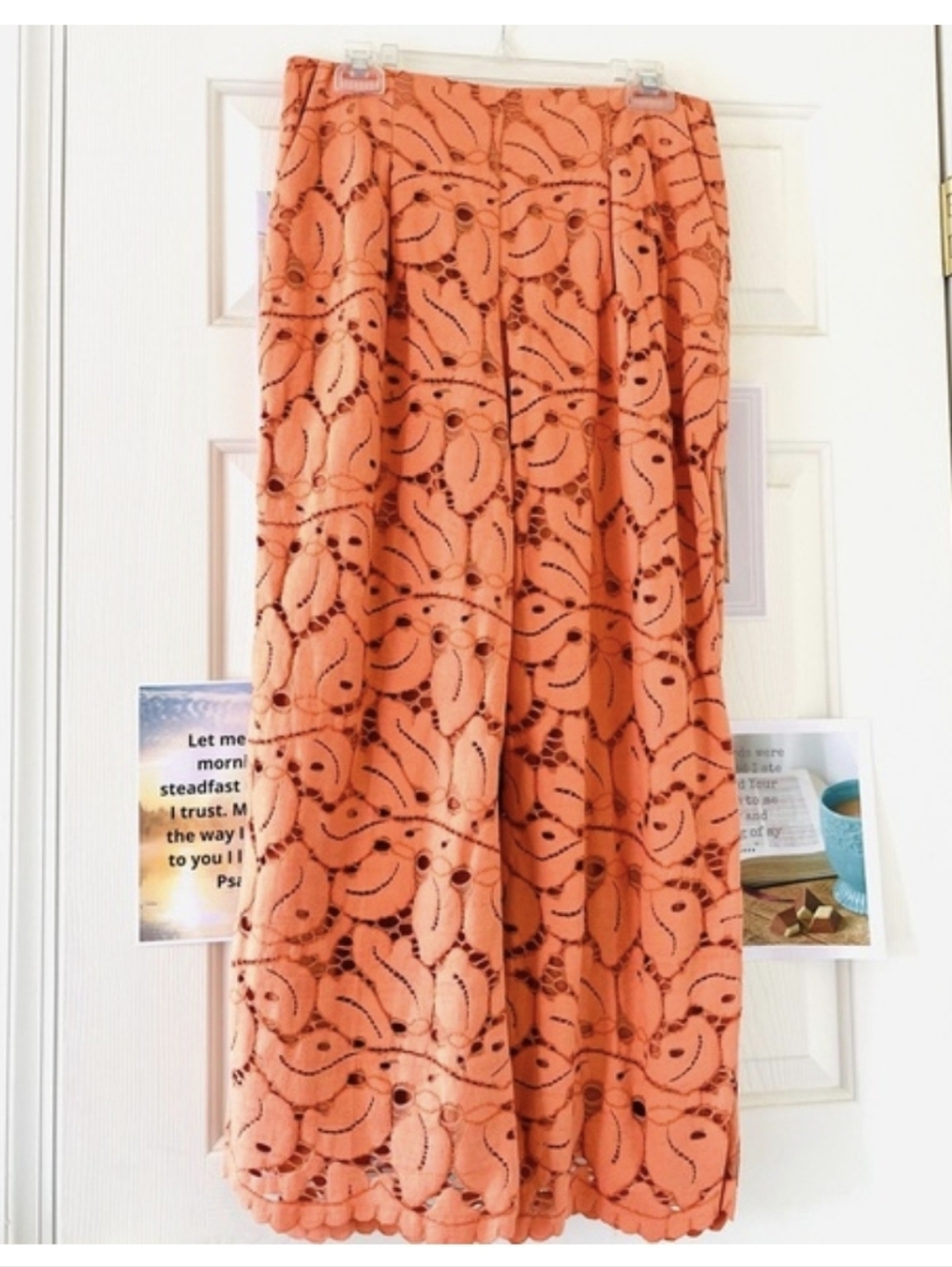 Anthropologie|  Coral Lace Pant